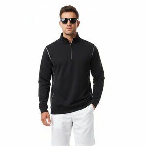 Nike Men’s Black Quarter Zip Long Sleeve Therma Fit Shirt XXL